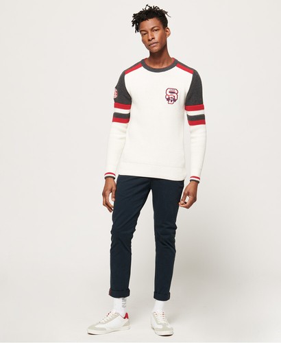 Superdry Herren Strukturierter Athletic Rundhalspullover