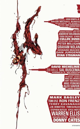 ABSOLUTE CARNAGE #1 BAGLEY SKYLINE VIRGIN VARIANT MARVEL COMICS DONNY CATES COA