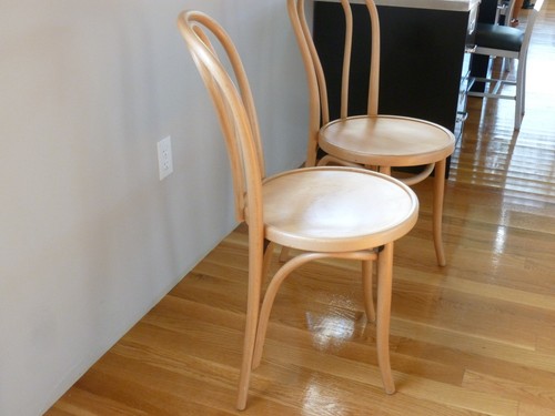 Natural Finish **NEW** Veneer Seat Each Bentwood Side Chair