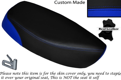 ROYAL BLUE /& BLACK CUSTOM FITS SUZUKI CS 125 82-86 DUAL LEATHER SEAT COVER ONLY