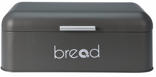 Stainless Steel Matt Large Countertop Metal Bread Bin Red Black Grey