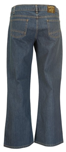 Mens Vintage 60s 70s Retro Stonewashed Bootcut Flared Jeans