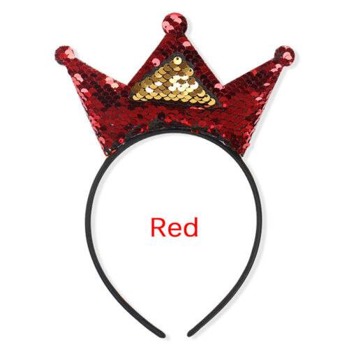 Girls Sequins Crown Hairband Cosplay Headband Women Headwear Party Gift HF
