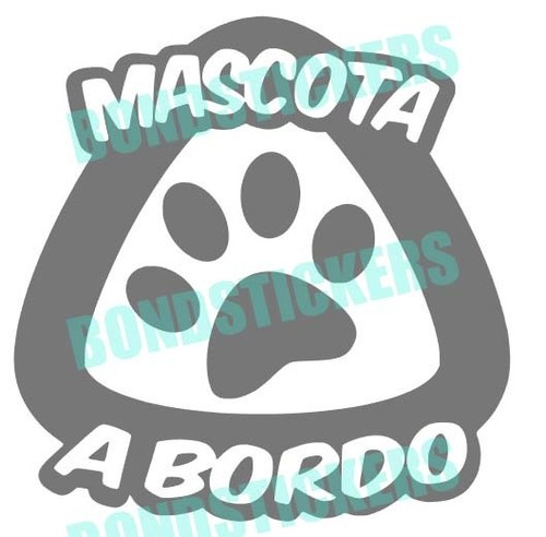 Vinilo de corte Pegatina MASCOTA A BORDO PERRO GATO A BORDO VARIOS COLORES