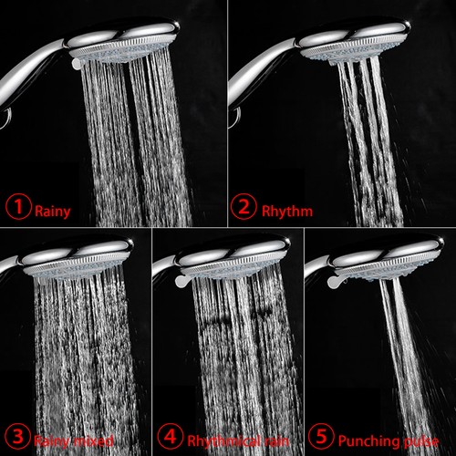Handbrause Mit Wellness 5 Funktionen Massagefunktion Duschbrause Duschkopf 0.3PM