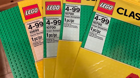 LEGO CLASSIC: Lot Of 5 Base Plates 4x Green 10700 1x Sand 10699 10"×10"