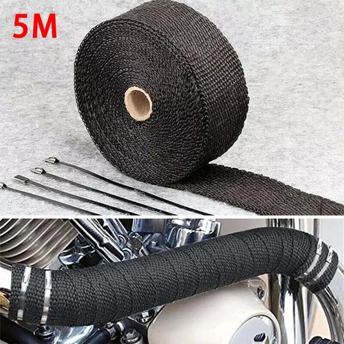 Exhaust Heat Wrap Glassfiber Manifold Tape Header Pipe Shield Thermal Protection