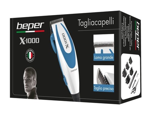 Tagliacapelli Elettrico Rasoio Taglia Capelli Regola Barba Basette Rosso o Blu