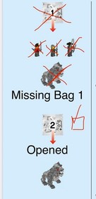 LEGO Ninjago Movie: Temple of The Ultimate Ultimate Weapon 70617; Missing Bag 1