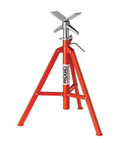 12-Inch Pipe Stand RIDGID 22168 Model VF-99 V Head High Folding Pipe Stand