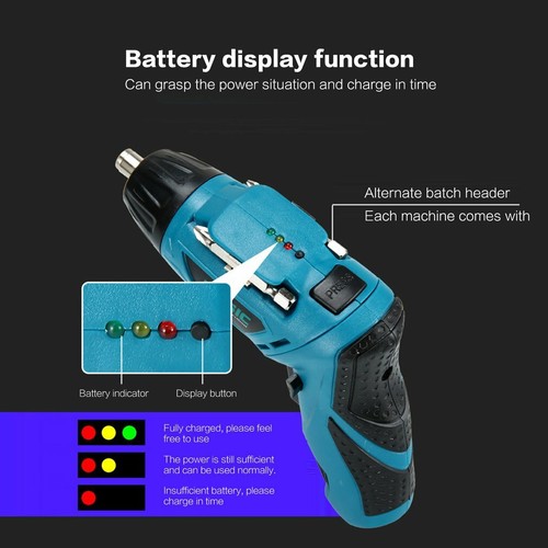45 In 1 Set 4.8V Cordless Electric Screwdriver Power Drills Bit Kit EU//US Plug D