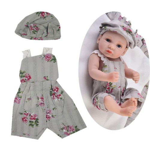 Niedliche neugeborene Baby Doll Kleidung für 10 11 /"Reborn Mädchen Overall