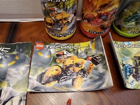 Lego Bionicle Technic RoboRider Lot 8509 8510 8514 Set 3 Complete w/ Canisters