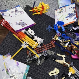 LEGO & Kinex Lot Bionicle Bohrok Lehvak Build with Krana & Container 17 Pounds