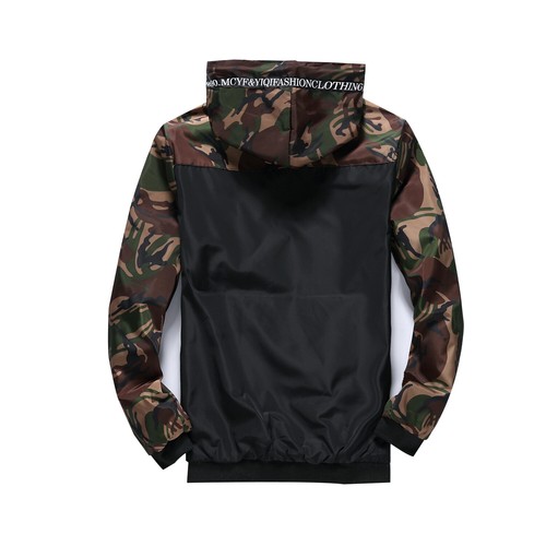 Jacket Camouflage Outwear Waterproof Army Rain Hooded Coat Sport Windbreaker