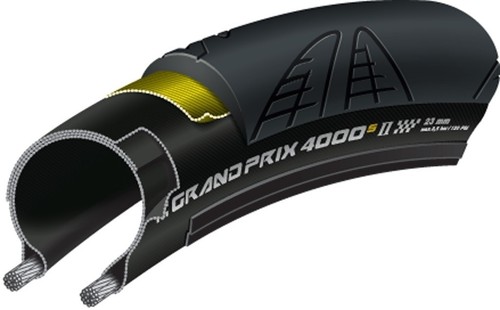 Continental Conti Grand Prix 4000 S II faltbar 28/" 700x23C 23-622 schwarz Skin