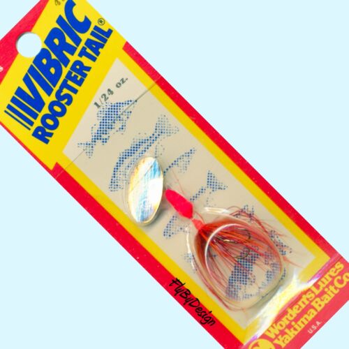 Size Choice Hook New Vibric FLUORESCENT RED Rooster Tail Weight /& Quantity