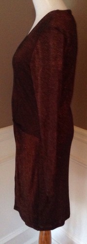 Ted Baker London 3//M//8 Lizzy/'s Front Twist Sparkle Dress In Sparkly Rust