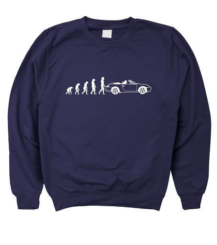 5XL Mens Evolution Of Man To Porsche 911 Carrera Convertible 996 Sweatshirt S
