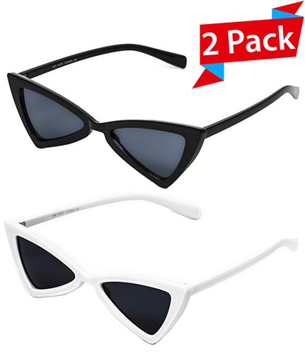 Women Ladies Vintage Cat Eye Triangle Sunglasses Shades Retro Eyeglasses Eyewear