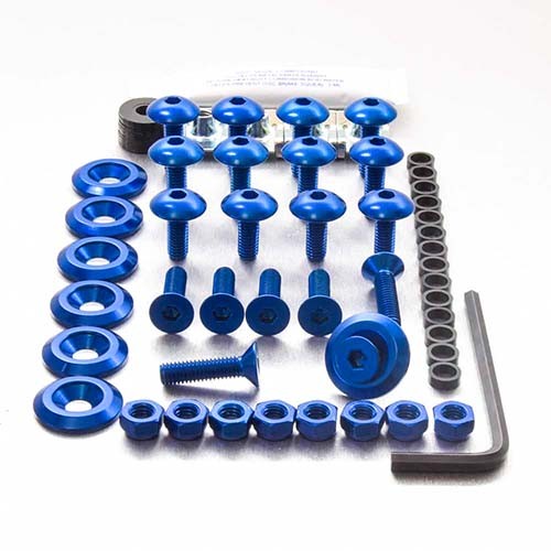 Pro-Bolt Aluminium Fairing Bolt Kit Blue FHO040B Honda VFR400 NC30 89-94