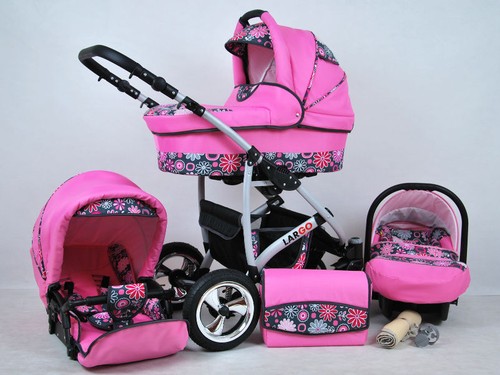 Carrito LARGO 3en1 cochecito+cunita+asiento auto en varios colores disponibles