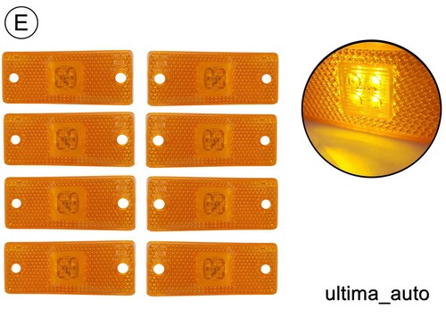 8 Stück 24V 12v Orange Bernstein Led Seitenmarkierungsleuchten Licht