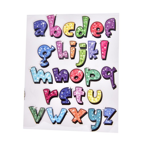 Color English Letters Patches Heat Transfer Applique Iron On Patches For DIY LC