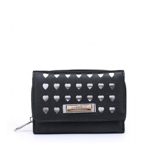 Ladies Designer Laser Cut Hearts Purse Girls Fashion Coin Handbag Boxed M095-360