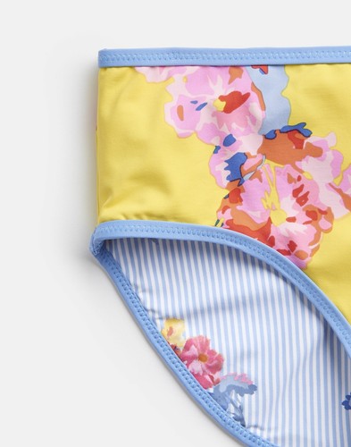 Joules Girls Oceana Reversible Triangle Bikini 3 12 Yr in YELLOW FLORAL