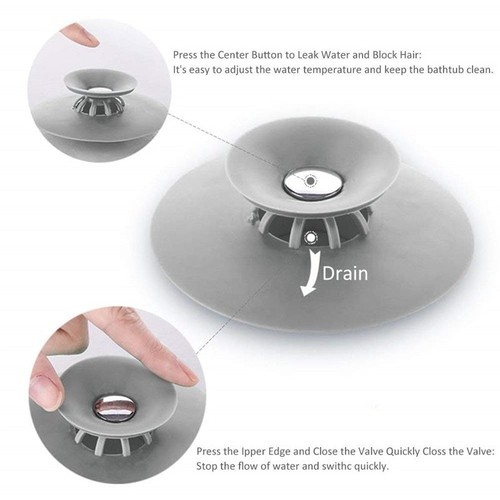 AICSRAD Bathroom Silicone Drain Plug Filter Pressing Bouncing Closed Drains