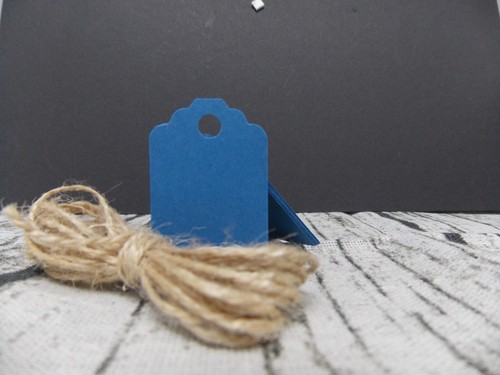 12//24//36 /"Starling azul/" hecho a mano pequeño etiquetas de regalo tarjeta de reciclado premium