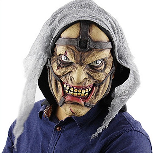 Scary Wizard Ghost Full Face Latex Mask Halloween Carnival Party Costume Kit