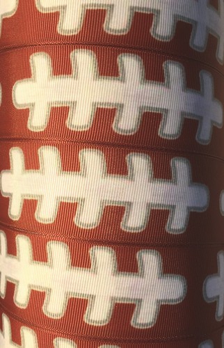 5 yards 1 1//2/" FOOTBALL LACES GROSGRAIN RIBBON 4 HAIRBOW BOWS BELTS CHEER