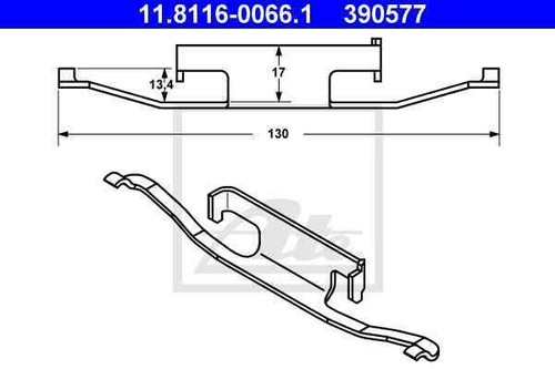 TEVES 11.8116-0066.1 BREMSBELAG-BAUSATZ ATE