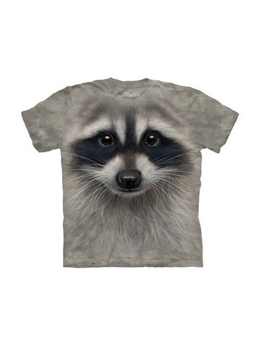 Raccoon Face Close Up Animal Big Boys T-Shirt Tee