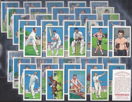 2ND SERIES 48 CARDS EXC DON BRADMAN GALLAHER-FULL SET- CHAMPIONS