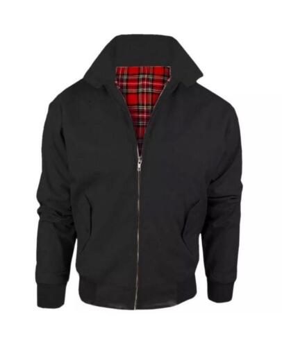 Mens Harrington Retro Causal Scooter Jacket Bomber Coat