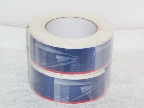 2 Rolls USPS Priority Mail Eagle Logo Packing Tape Lab.106A BRAND NEW