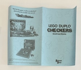 Lego Duplo Checkers Game A New Twist on Classic Game 2006 COMPLETE Blue & Yellow