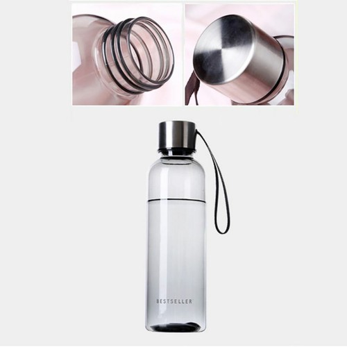 Leak-proof BPA Free Sports Water Bottle Portable Travel Hiking Kettle Cup 500ML