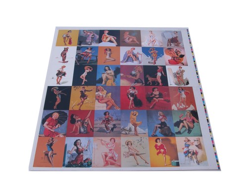 36 Cards 1997 Comic Images Elvgren and Friends Trading Card Uncut Sheet