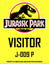 Jurassic Park Visitor Pass Novelty ID Badge Prop Costume