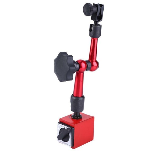 Flexible Magnetic Base Holder Stand w// White Dial Test Indicator Gauge Precision