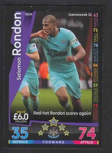 On Demand 2018//19-154 Salomon Rondon Newcastle Match Attax