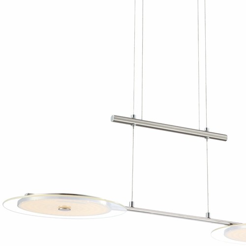 LED Decken Pendel Hänge Lampe Leuchte Chrom Ess Zimmer Küche höhenverstellbar
