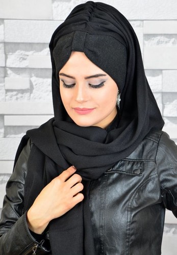 Bd59 fini foulard Hazir Bandana türban esarp Sal Tesettür Hijab Khimar