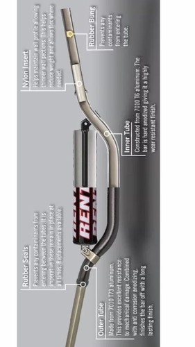 New Renthal Twinwall HandleBars Orange 997 Motocross Bars With Renthal Grips