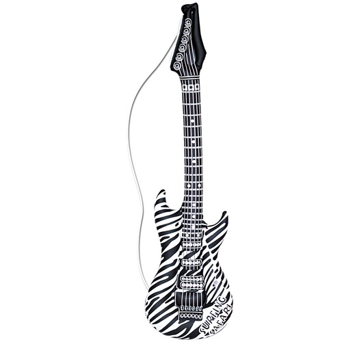 Deko Luftgitarre Aufblasbare Gitarre Rocker Rockstar Gummigitarre aufblasbar
