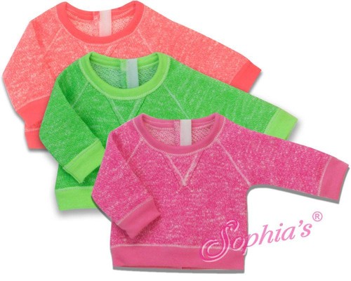 Neon Slouchy Sweatshirt Orange fit 18/" American Girl Doll
